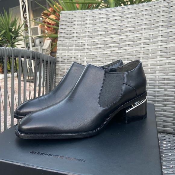 Alexander Wang Black Floating Heel Jae Boots - Picture 4 of 8